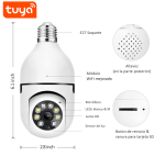 Cámara Ampolleta Inteligente Wifi 3mp Tuya Smart/smartlife - Imagen 3