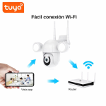 Cámara Wifi 3mp Ptz Pro Ip66 Hd Luz Alexa Google - Imagen 3