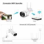 Cámara Inteligente Wifi Bullet con Luz - Imagen 3