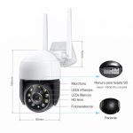 Cámara Motorizada Wifi Ptz V300 3mp 355° Hd Exterior Interior - Imagen 4