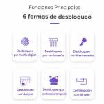 Cerradura Inteligente wifi D11-TY huella- tarjeta-Clave - Imagen 4